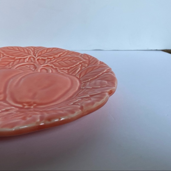 Pumpkin Plate Dish Ceramic 8.5” Fall Autumn leaves Cookies Dessert cheese EIC - Picture 11 of 13